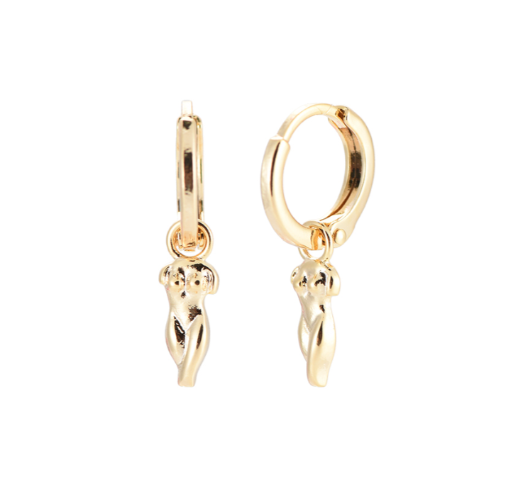 Small Sculpture Gold earrings