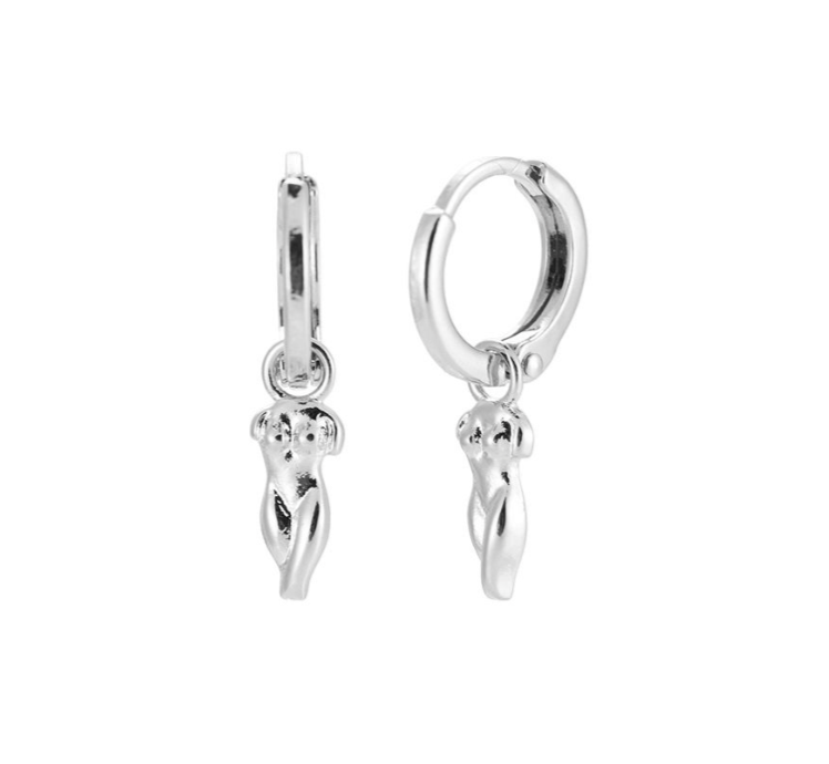 Small Sculptur Silver earrings