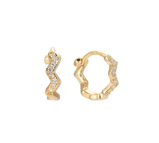 Zig Zag plated earrings