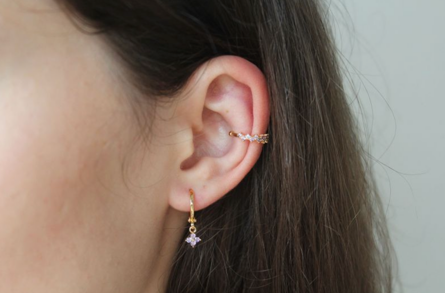 Tiny Flower Plated Earring Color Edition